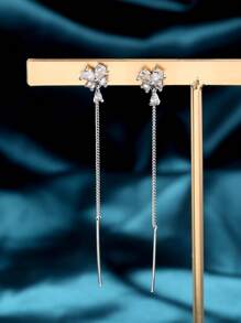 Nooxian 1 par de elegantes pendientes de cobre con diseño de mariposa y gota de agua, de estilo minimalista y versátil para mujer