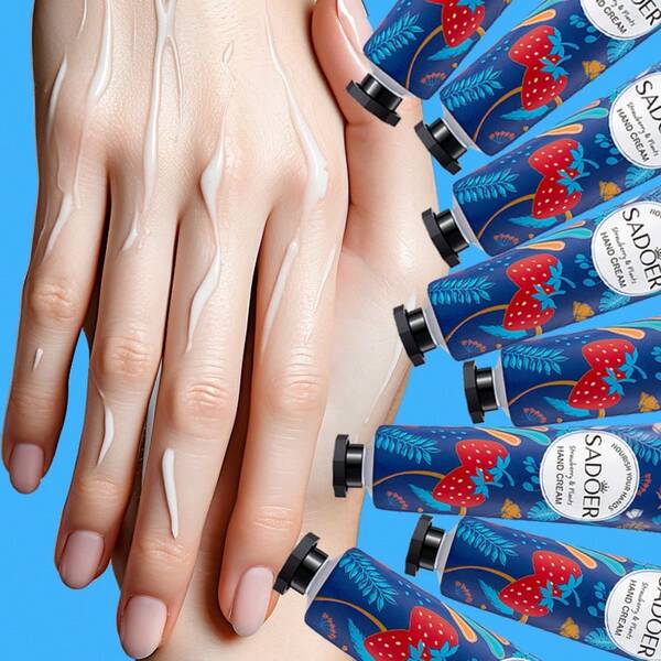 草莓护手霜 - 深层滋润修护！香甜香气，快速柔嫩双手！