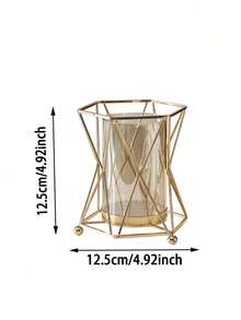 Jarrón de flores artificiales de lujo, maceta, centro de mesa, maceta para plantas, jarrones para flores, decoración del hogar para sala de estar, mesa de café, entrada, mesa de comedor, regalos de cumpleaños, graduación, decoración de habitación, jarrón de vidrio - Dorado - Ver 11