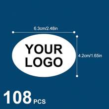 Nhãn dán hình bầu dục tùy chỉnh - Nhãn dán logo cá nhân hóa cho cốc cà phê, gói quà và bao bì thương mại - Giấy chất lượng cao, thiết kế tùy chỉnh, nhãn dán quà tặng sinh nhật, nhãn dán dễ thương, nhãn dán bao bì phù hợp cho các sản phẩm thủ công thương mại và cá nhân, đồ dùng học tập, chuẩn bị năm học mới, tự làm. - trắng - Xem 17
