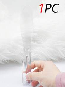 4/1pc Transparent Glass Face Mask Bowl Set, Soft Bristle Silicone Brush Stirring Rod, Beauty Salon Dedicated Facial Care Spa Mask Mixing Tools