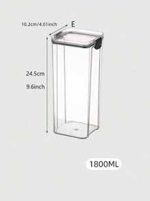 Recipientes de almacenamiento de alimentos con tapa, botes de alimentos de plástico transparente hermético al aire, cajas de preservación selladas a prueba de humedad, apropiados para granos, arroz, pasta, té, frutos secos y granos de café, botes de almacenamiento de alimentos de plástico, artículos de cocina