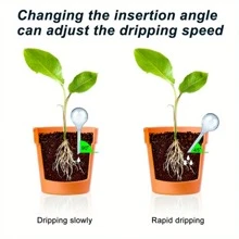 Slouchy Plant Potted Garden Water Dispenser Drip Automatic Watering Plastic Ball Indoor And Outdoor Flower Pot Bulb Watering Ball Tip Drip Irrigation Device Self Watering Plastic Irrigation Ball, General Plant Watering Pile, Suitable For Indoor And Outdoor Flowers And Vegetables, Automatic Drip Irrigation System