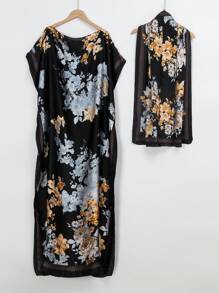 1 set nouveau Couvre-plage imprimé zèbre en faux soie pour femmes au printemps/été, écharpe en mousseline de soie convenant pour les voyages et l'usage quotidien