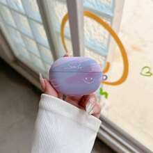 Vỏ hộp đựng tai nghe Apple Gradient Graffiti Ink Painting Freebuds6i/5i/4i, Phù hợp với FreeClip 3/4/5, Vỏ bảo vệ silicon tối giản Freebuds5, Vỏ chống rơi SE2 - Màu tím - Xem 7