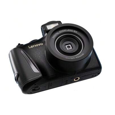 Lenovo מצלמת נסיעות C35 בעלת ערך גבוה, פלט ישיר של 6400W פיקסלים, אלגוריתם יופי טבעי, עיצוב נייד ברמת טלפון נייד, מגוון פילטרים לסרטים, גוף רטרו שחור