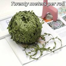 Artificial Green Leaf Vine Silk Cloth Willow Leaf Wreath Decoration, Green Plant DIY Handmade Wreath Craft Supplies, Home & Holiday Decor