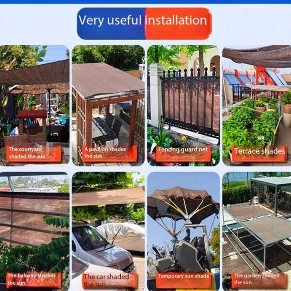 Outdoor Patio Sunshade Net, High Density Thermal Insulation Shade Net, Thickened Anti-UV Net, Fade-Resistant Coffee Color Sunshade Net, Balcony Privacy Net, Shade Net For Morel Mushroom Cultivation, Coffee Color Edged Perforated Sunshade Net, Imported Brown Sunshade And Shade Net For Balcony Railing Enclosure, Coffee Color Sunshade Net, Sunscreen Net For Balcony, Yard, Plants And Flowers