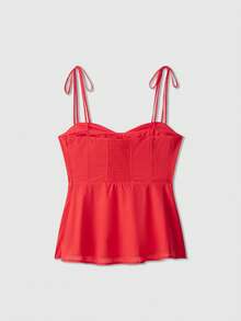 Top bustier casual y sencillo de unicolor para mujer