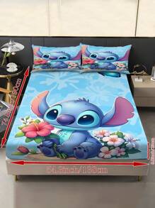 Disney Juego de 3 mantas con estampado de tótem de lobo (1 funda nórdica de plumón + 2 fundas de almohada, sin relleno). Juego de cama estampado, suave y cómodo, ideal para dormitorio y habitación de invitados.