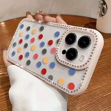 Colorful Polka Dot Design Element-Design Phone Case, Suitable For IPhone Models 16, 15, 14 Pro Max, 13, 12, 11, XR, XS Plus Phone Cases, Made Of TPU Silicone Material, Providing Shock And Drop Protection, With Drop Protection Function, And Has A Very Good Hand Feel. It Is The Most Suitable Gift For Family, Friends, And Loved Ones. - Clear - View 7