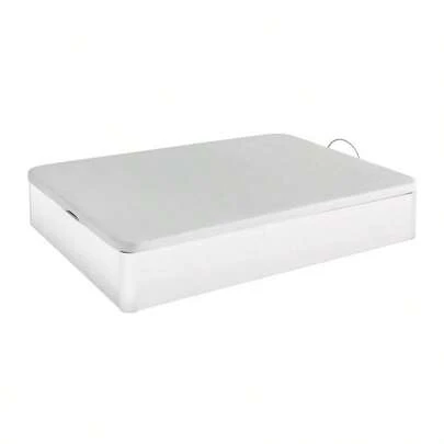 Miroytengo Cama Canapé Base Tapizada Blanco o Roble en Varias Medidas