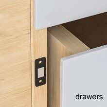 1 Packung ultra dünner Schranktür-Magnetverschluss mit 4 Schrauben, schwarzer Schubladenmagnetriegel mit Klebstoff, Magnetverschlüsse für Schiebetürenschluss Küchenschrank Schließer