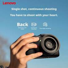 Lenovo C35 Digital Camera 64 Million Pixel Ultra-Clear Shooting 5-Axis Electronic Image Stabilization Beauty Filter + 4K Video Recording Retro Card Body Travel Vlog Artifact - Black - View 2