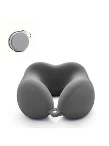 [2025 Hot New Style] U-Shaped Memory Foam Neck Pillow With Storage Box, Portable Travel Nap Pillow, Slow Rebound Neck Pillow, Office Lunch Break Artifact, Airplane Travel Cervical Pillow, Detachable And Machine Washable, With Storage Bag, Cervical Support Travel Essentials Travel Accessories Vacation Summer Holiday Back To School