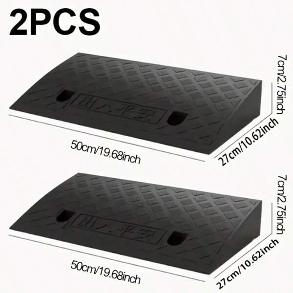 2 Pieces Ramp Pads Threshold Pads - Portable Threshold Ramp For Sidewalks, Cars, Electric Vehicles, Bicycles, Pets And Lawn Mowers - Great For Houses With Stairs - Outdoor Use - Great Gift For Seniors And Pet Owners