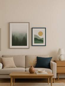 一個簡約相框裱框掛牆 四種大小和顏色 50x60cm/50x70cm/60x80cm/70x100cm - 藏蓝色 - 查看 4
