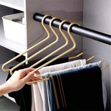 10pcs Metal Pants Hangers With Adjustable Clips, Non-Slip Multipurpose Organizer, Space-Saving, Suitable For Pants, Skirts, Jeans, Coats, Wardrobe And Retail Display