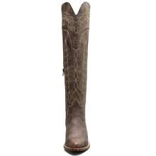 GLOBALWIN Women's Cowboy Western Fashion Over The Knee Thigh High Cowgirl Boots Low Heel Holiday Season Long Boots Fall Winter Spring Boots - màu nâu - Xem 4