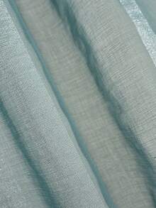 Transparent Curtain With Fine Stripes (1 Piece), Size 140*260 Cm, Lightweight And Breathable, Decorated With Silver Threads, Soft Light Incidence, Suitable For Living Room, Bedroom, Balcony And Other Living Areas - 綠色 - 查看 3