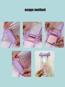 2PCS 防水防摔户外手机袋，游泳包防水手机壳，卡通手机防水袋，带触屏气囊游泳手机壳漂流神器挂脖保护袋，游泳专用水上乐园神器，拍照透明超强防水手机壳，适用于游泳、沙滩、户外运动、度假旅行必备，适合居家、送礼、节日等1pc