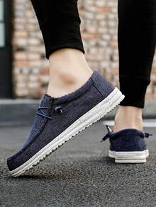 男士休闲亚麻透气一脚蹬鞋，随机鞋底，舒适轻便百搭乐福鞋，大码39-48，适合上班，聚会，学生，城市送礼，夏季平底鞋，适合休闲，户外，日常通勤，工作，派对，音乐节，万圣节，校园，学生，教师，青年，中年，旅行，秋冬舒适休闲跑步运动鞋老款 - 彩色 - 查看 10