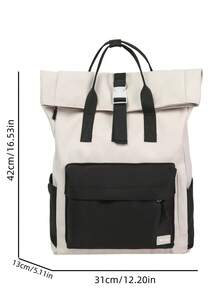 Women's Functional Single-Color Backpack, Suitable For Work And Travel, Minimalist Everyday Functional Backpack For Women, Minimalist Black Sports Backpack For - Clear - View 6