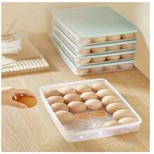 24槽鸡蛋收纳盒，冰箱食品容器，便携式野餐鸡蛋架，塑料鸡蛋盒