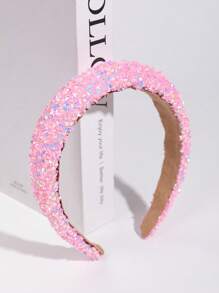 1pc Sparkling Colorful Sequin Headband, Elegant Luxury Fashion Hairband, Korea Style Hair Accessory