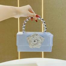 Women Top Handle Bags - 銀色 - 查看 7