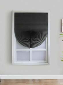 1pc Solid Color Self-Adhesive Blackout Pleated Window Curtain - Cordless Modern Design, No Drilling Required, Easy Installation, Privacy Protection For Bedroom, Durable Waterproof Fabric, Suitable For Bedroom, Living Room, Kitchen, Etc.