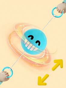 1/6个发光拉绳飞球玩具，旋转发光玩具，派对发光玩具，可锻炼手指灵活性，益智游戏，减压玩具，派对礼物，家庭互动玩具，适合学校课堂奖励，返校礼物，节日派对游戏，礼品袋填充物，发光小礼物，斋月礼物，儿童手指玩具，儿童礼物，女孩玩具，男孩玩具，儿童游戏，生日派对礼物，趣味礼物 - 彩色 - 查看 7