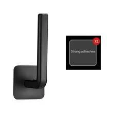 L 型回形针架，无需钻孔纸巾架收纳架，衣钩衣架，厨房、浴室毛巾/衣架 - 白色 - 查看 3