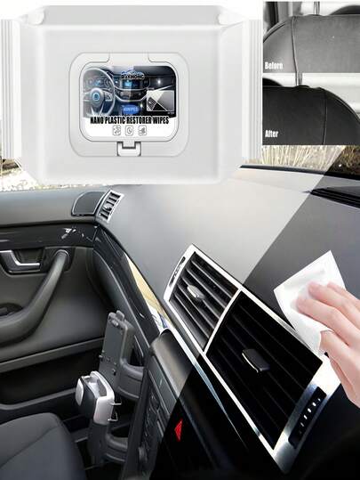 rayhong 40 st våtservetter av plast för renovering, rengöring av säten, snabb fläckborttagning utan vatten, våtservetter för bil, praktiska att bära med sig, kan användas när som helst och var som helst