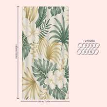 1/4 Stück Vintage Blumen & Blatt Badezimmer Set, beinhaltet Duschvorhang, Badematte, U-förmiger Toilettendeckel, wasserdicht, ohne Bohren, moderner Stil Duschvorhang, Polyester, maschinenwaschbar, Badezimmer Deko für den Schulanfang