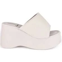 Somileve Platform Sandal Comfortable Wedge Slide Clogs For Women - 白色 - 查看 3