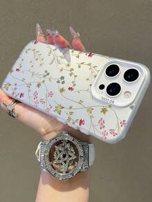 花朵图案手机壳，透明边缘高端感觉全保护手机壳，兼容 和 Galaxy 手机，兼容 13、15、16 Pro Max、16、14、16 Plus