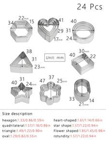 Stainless Steel Baking Mold Set - 11/24-Piece Multi-Purpose Cookie Cutters For Mousse Cake, Donut, Fondant & Biscuit Making, Professional Kitchen Tools With Storage Box - Versatile Pastry Molds For Family Baking, Birthday Parties, Creative Dessert Decorations (Home Kitchen Essentials) - Silver - View 7