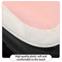 1件装汽车座椅垫，粉绒长毛绒可爱通用汽车座椅垫，保暖防滑舒适，汽车座椅保护套，也可作椅垫使用，汽车配件，女士 - 粉色 - 查看 9