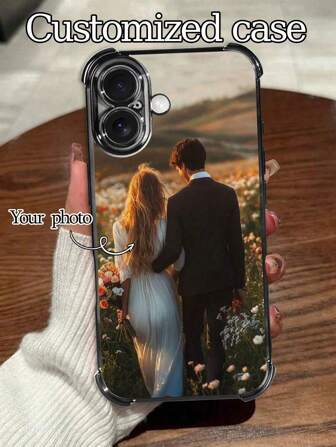 1pc Customizable Phone Case With Couple/Family Photo, Thick Electroplated Anti-Drop TPU, High-Definition UV Printing, Meets Personalized Fashion Needs! Compatible With IPhone 16e, 11/12/13/14/15/16 Pro Max, A16, Galaxy S25 Ultra, Redmi Note 14, OPPO, Honor, Spark Go 2024/Infinix Smart 8, Moto G30. Can Upload Couple, Family, Lifestyle Photos For Valentine's Day, Father's Day Gifts. Fashionable, Colorful, Cute, Minimalist, Matching Phone Case, Kawaii Customization, Personalized, Unique, Ideal Gift For Him, Ideal Gift For Her., Stylish, Colorful, Vintage, Cute, Contracted, Funny, Custom, Personalized, Unique, Customized, Ideal Gifts For Him, Ideal Gifts For Her, Boyfriend, Girlfriend, Family, Friends, Grandparents, Couple, For Anniversaries, For Birthdays, Season Picks,2025phonecase