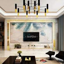 20pcs Glam Style Acrylic Self-Adhesive Mirror Wall Stickers, 1.97/3.94 Inches, Geometric Pattern, Glossy Finish, Reusable, Rectangle Shape For Living Room, Dining, Bedroom, Bathroom, Office, Gym, Exhibition, Ceramic Surface Recommended, Multi-Surface Installation
