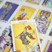 经典的韦特塔罗牌，西班牙语和英语版本，便携尺寸，包含 78 张卡片和一本双语指南，是塔罗牌爱好者、日常阅读、练习和精神探索的理想选择 - 彩色 - 查看 6