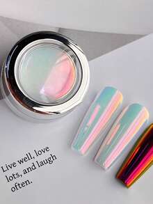 0,3g/Pc Polvo de uñas Aurora Camaleón, Polvo de uñas iridiscente que cambia de color para decoración de uñas DIY - Multicolor - Ver 3