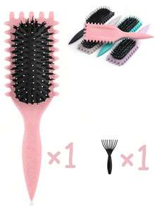 Hair brushes-EU+UK 2025新款卷发造型梳 - 男女通用防毛躁顺滑卷发梳，不拉扯头发，轻松打造完美卷发和波浪。适用于理发店、美容院、返校季、旅行度假等场合。女士美发配件，包括梳子、直发梳、木梳、卷发梳等。美发造型工具，适用于发型设计、美发、梳子、梳子套装、卷发梳、直发梳、女士梳子、美发配件、理发店等。 - 彩色 - 查看 17