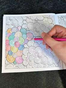 1 件全新曼陀罗着色书，大尺寸 8.27 * 8.27 英寸 126 页适合男士、女士、成人作为缓解压力的着色书，24 页小尺寸 7.28 * 7.28 英寸曼陀罗着色书、绘画书、缓解压力的书、着色书、生日礼物、节日礼物、文具礼物、圣诞节、万圣节 - 彩色 - 查看 4