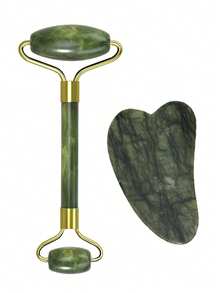 Conjunto de Ferramentas de Massagem de Beleza Facial, Incluindo Rolo, Prancha de Massagem, Prancha de Raspagem das Costas do Corpo, Opções de Rosa e Branco