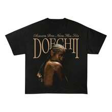 Women's Summer Character Printed Round Neck Casual Short Sleeve T-Shirt Graphic Tees Women Tops,  -Doechii.- Swamp Princess Concert Light Sand Merch For Unisex Mens Womens - màu đen - Xem 2