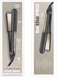 INFINITIPRO by CONAIR - Rizador de cerámica turmalina de 1 pulgada, rizador digital de 1 pulgada - Plancha plana - Ver 3