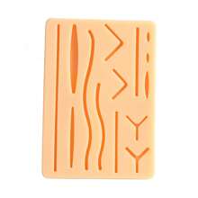 1 件或 1 套硅胶皮肤缝合手术训练套件伤口缝合练习垫操作垫牙科设备牙医材料 3 层最佳缝合练习垫，兽医缝合垫用于手术打结 - 杏色 - 查看 10