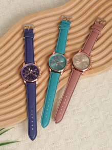 1/3/4/5 pièces Montres Élégantes pour Femmes en Quartz Romain - Cadran Rond à La Mode avec Bracelet, Idée de Cadeau Parfaite